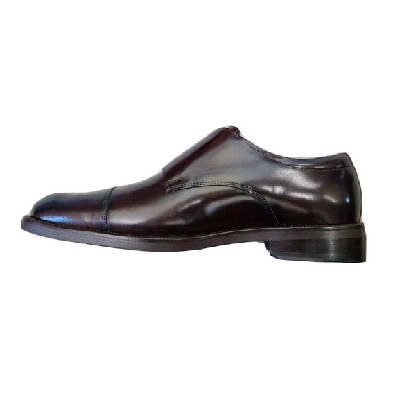 Studio Belvedere Double Monk Strap Brown Cap Toe Mens Dress Shoes Size 8 - Picture 2 of 4